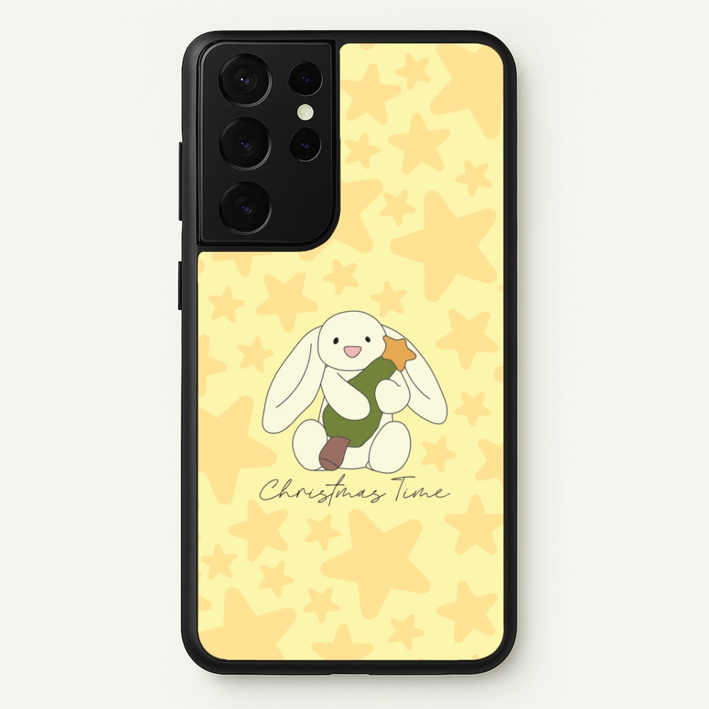 Christmas Bunny Stars Plush Galaxy S21 Ultra Case