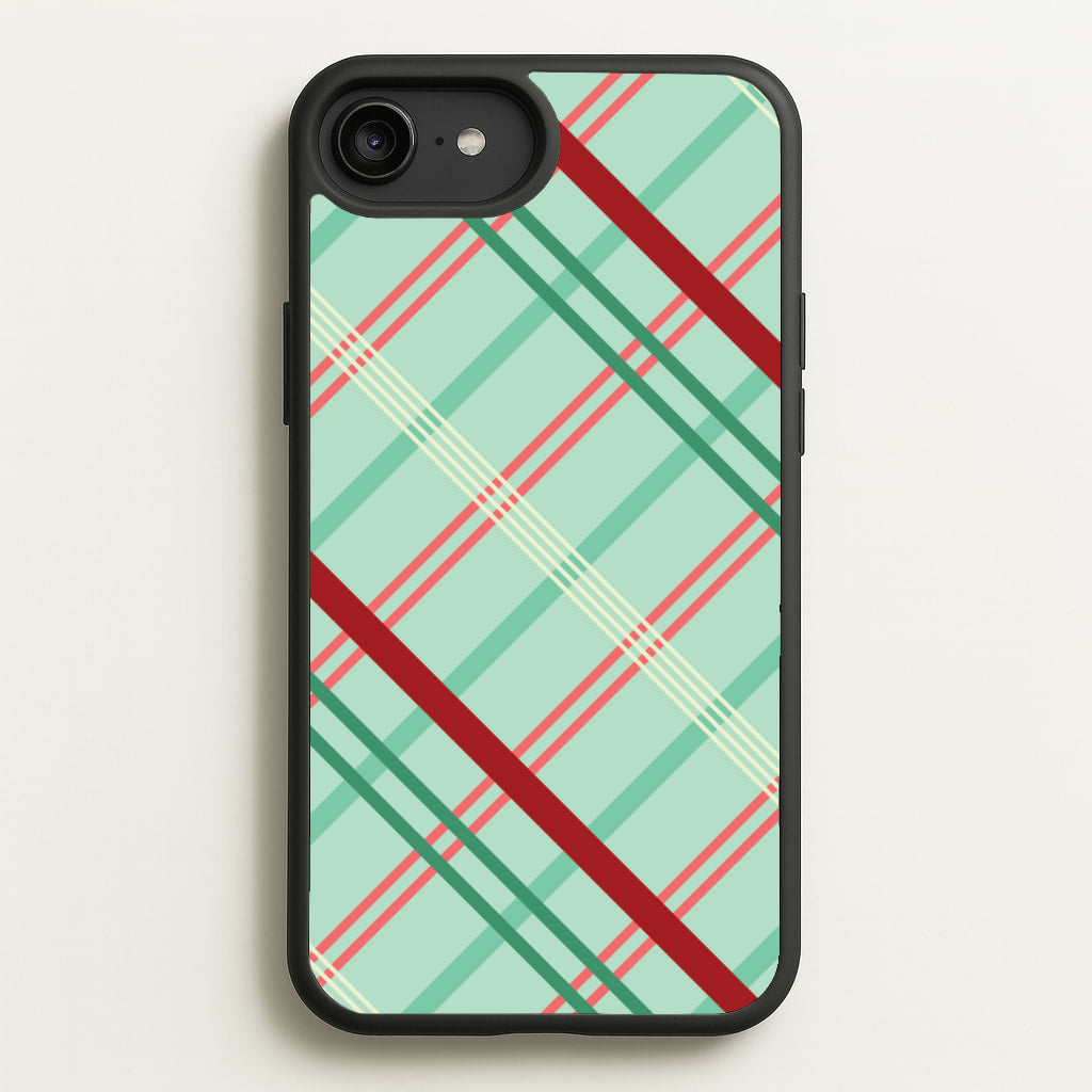 Pastel Tartan Christmas Pattern iPhone 6 Plus / 7 Plus / 8 Plus Case