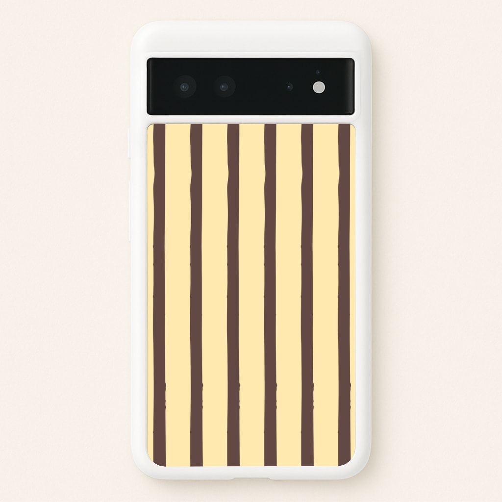 Vanilla & Chocolate Stripes Google Pixel 6 Case