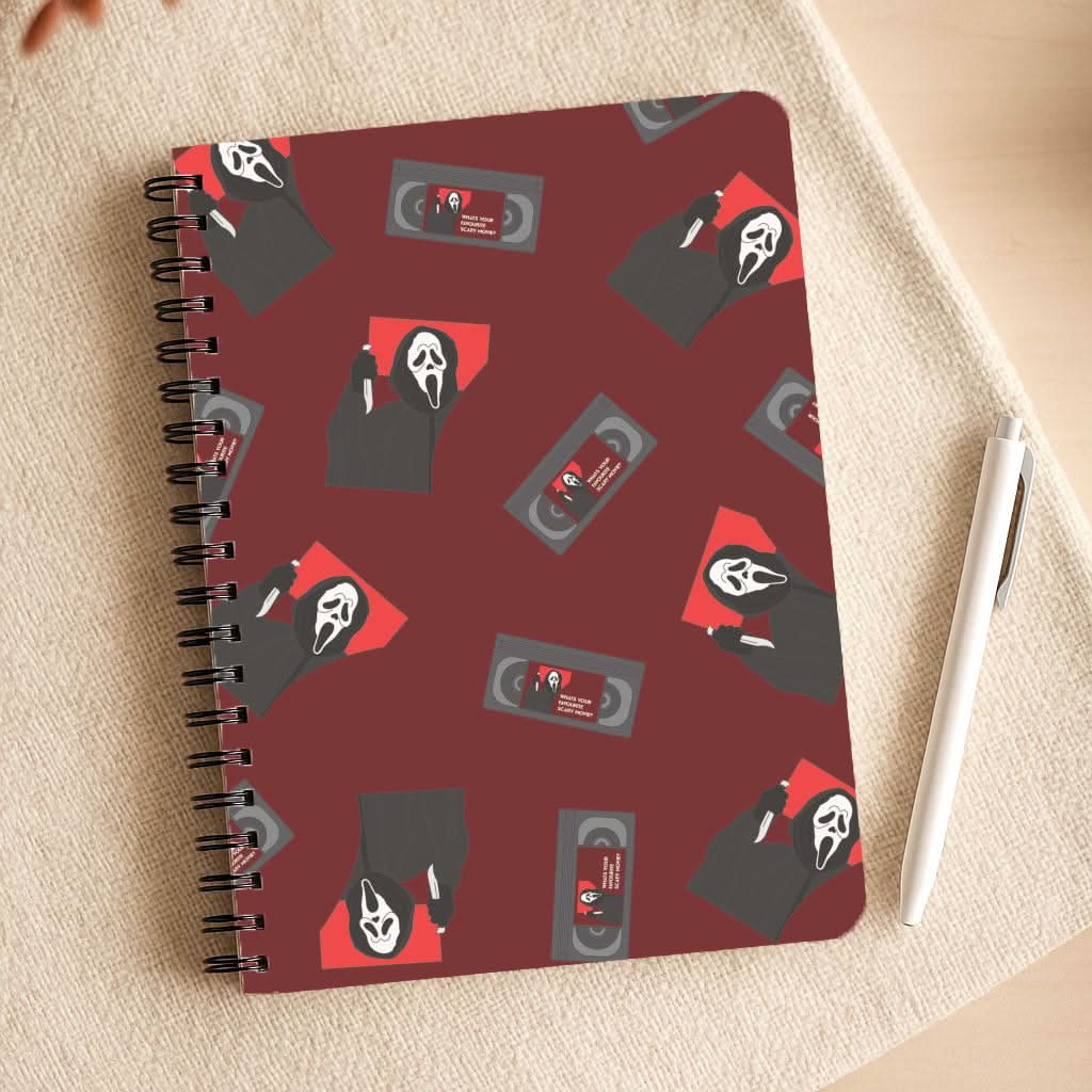 VHS & Ghostface Pattern Notepad