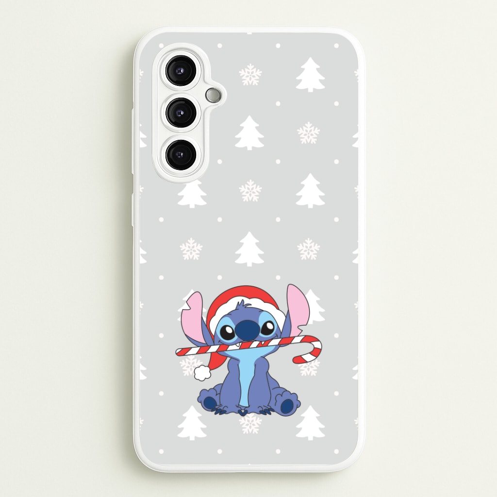 Cute Blue Alien Candycane Galaxy A14 Case