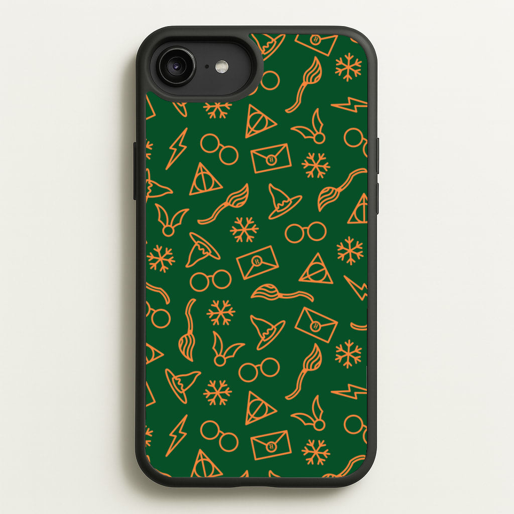 Christmas Wizard Icons Pattern iPhone 6 Plus / 7 Plus / 8 Plus Case