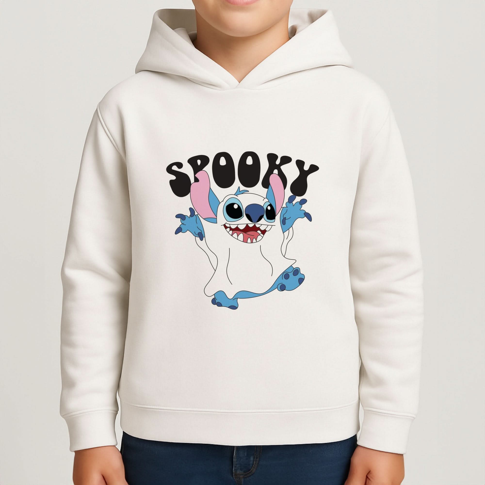 Spooky Cute Blue Alien Boys Hoodie