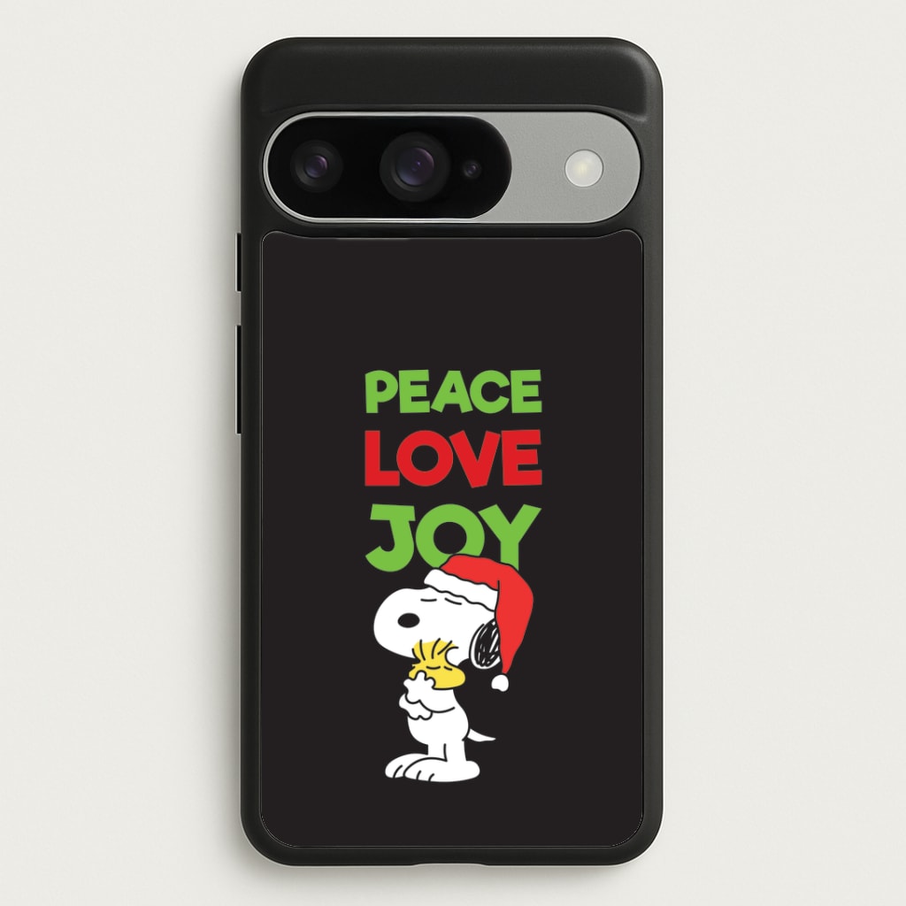 Peace, Love, Joy Christmas Cartoon Beagle Google Pixel 10 / 10 Pro Case
