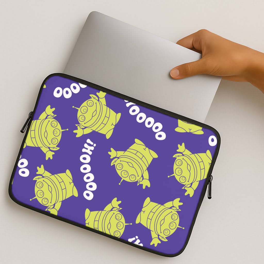 Toy Aliens Silhouette Pattern MacBook Cover