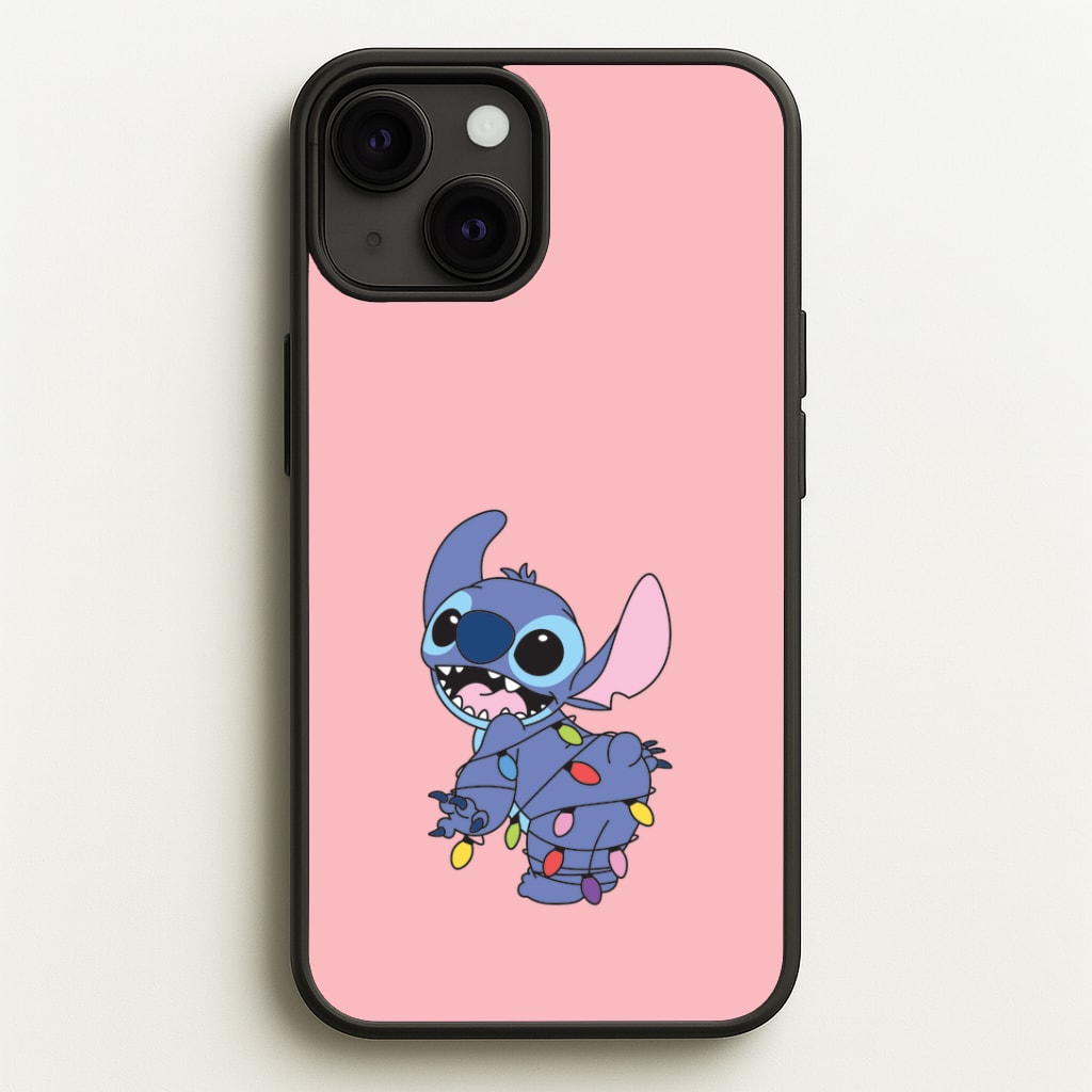 Cute Blue Alien Fairylights iPhone 13 Mini Case
