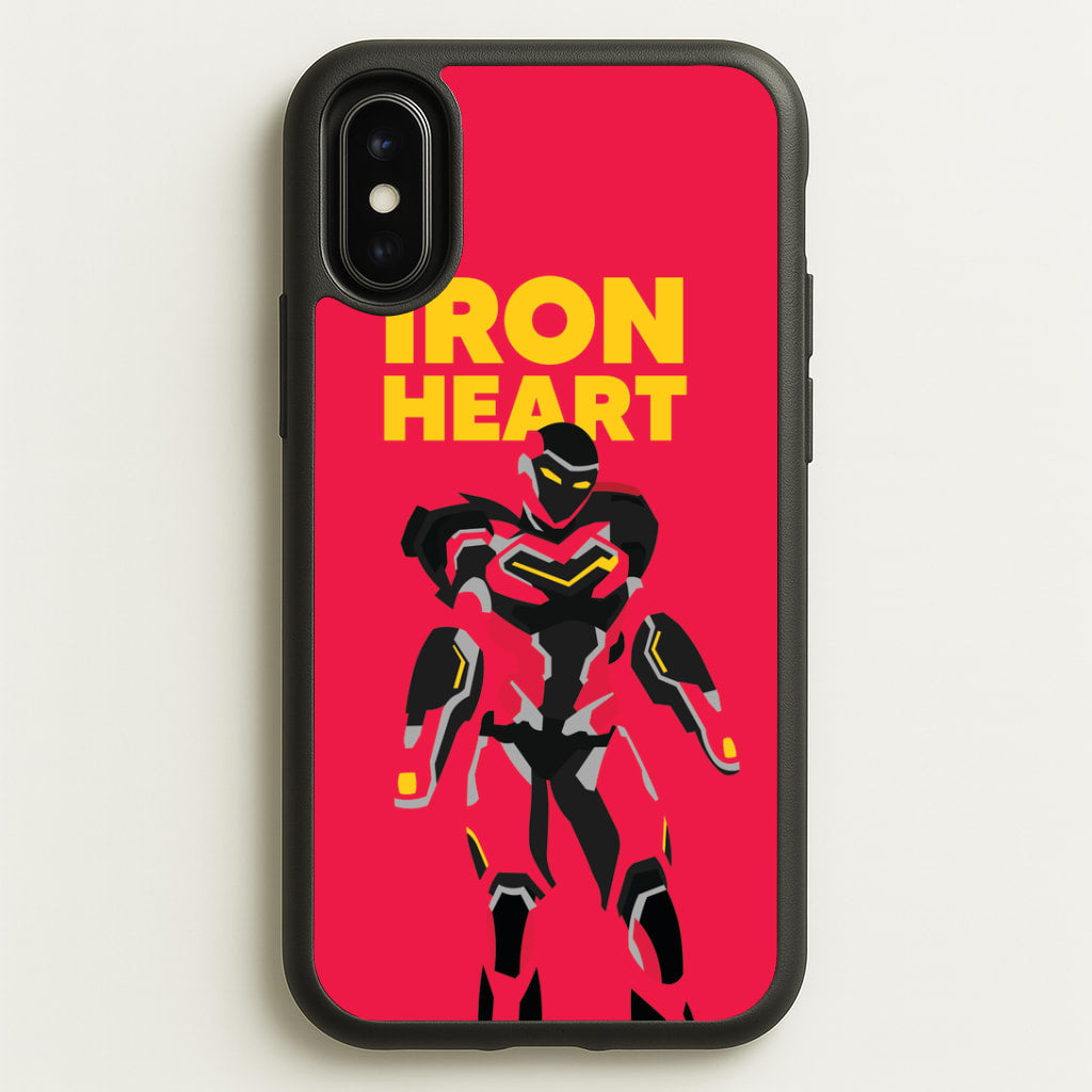 Metal Heart Hero Standing iPhone X / XS Case