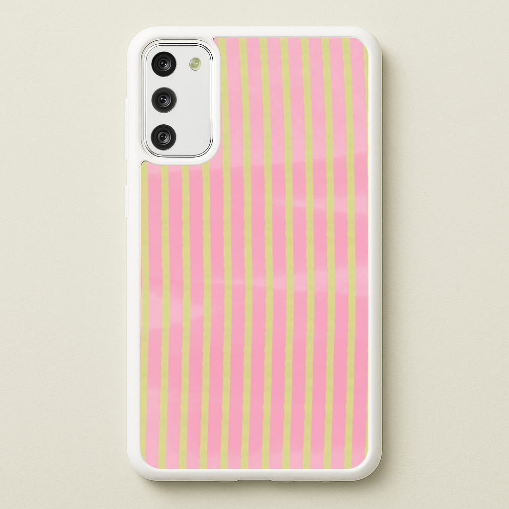 Pink Meadow Stripes Galaxy S20FE Case