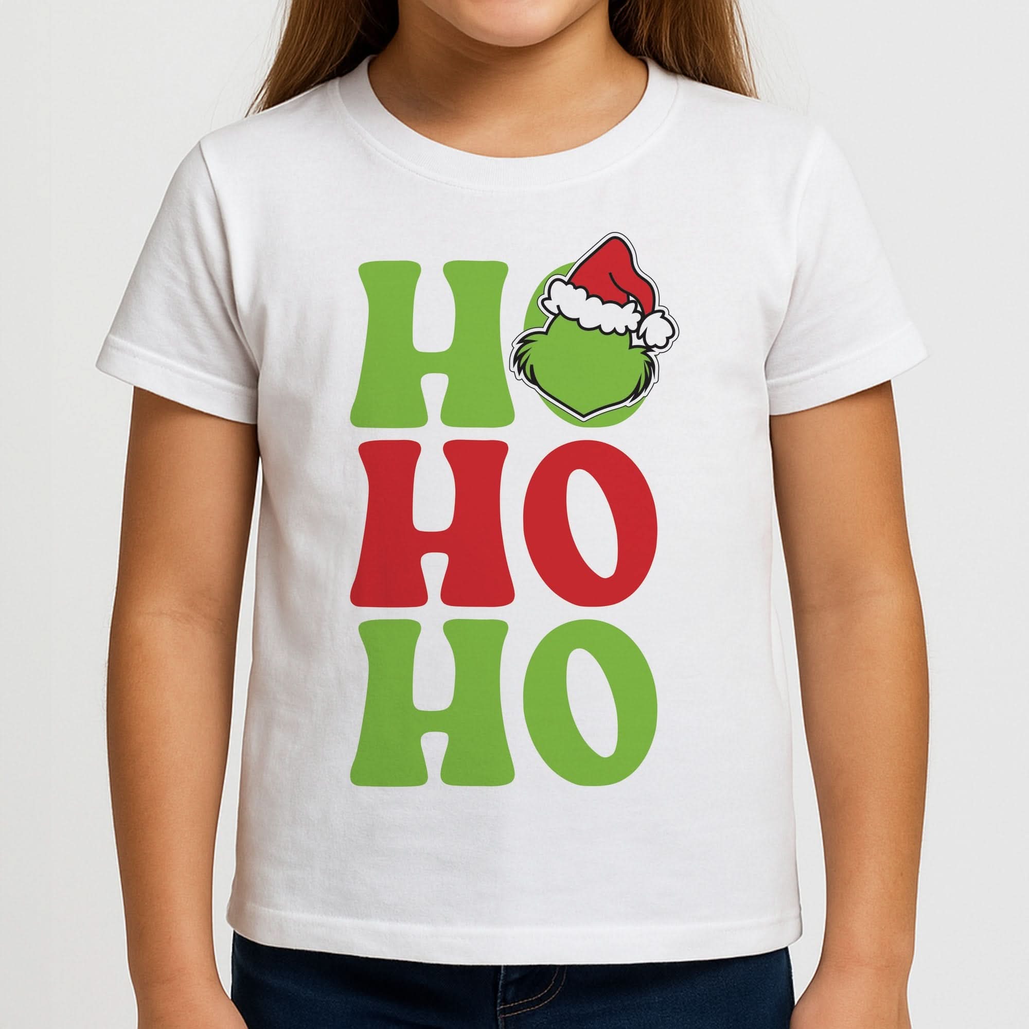 Green Ho Ho Ho Girls T-Shirt