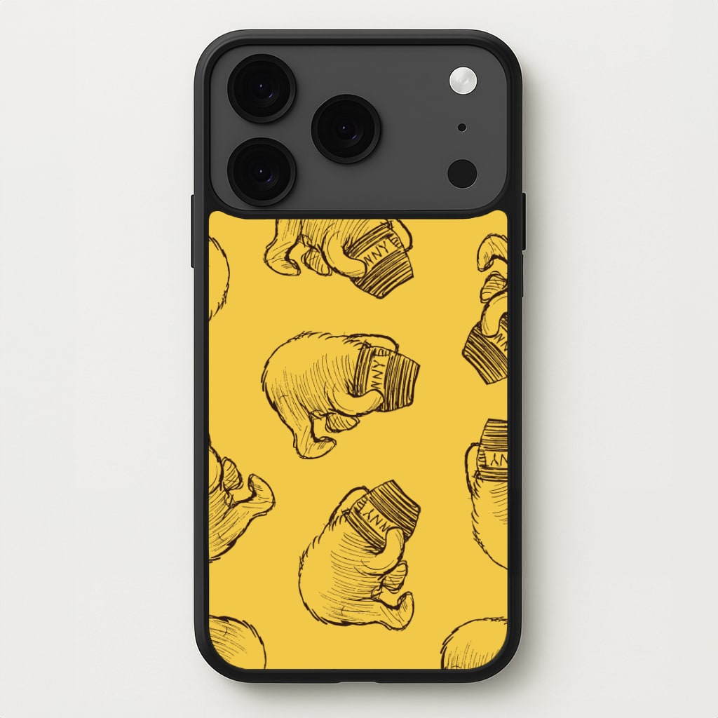 Winnie Honey Pot Pattern iPhone 17 Pro Case