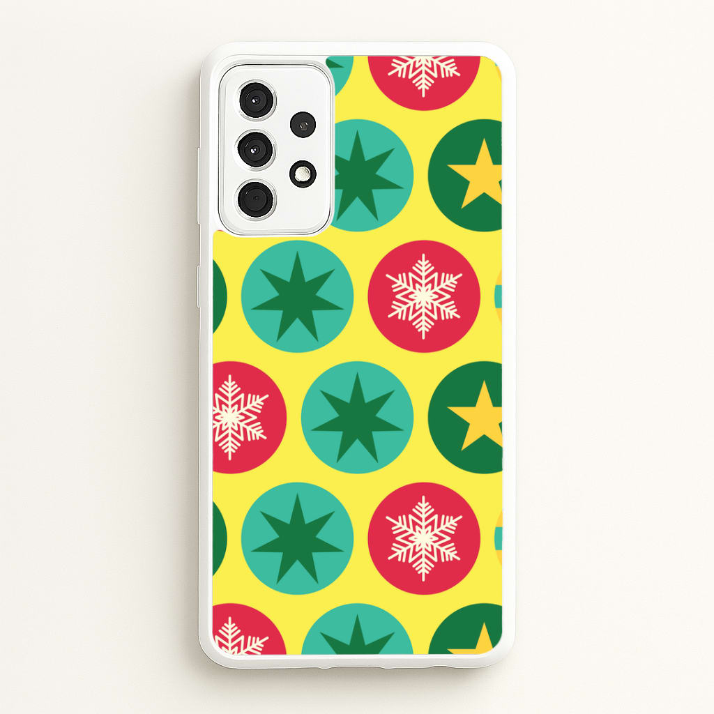 Colourful Abstract Baubles Christmas Pattern Galaxy A52 / A52s Case