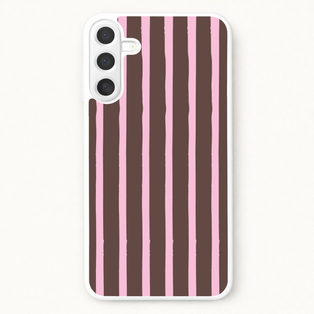 Chocolate & Strawberry Stripes Galaxy A37 Case