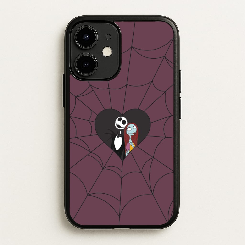 J And S Cobweb Heart iPhone 12 / 12 Pro Case