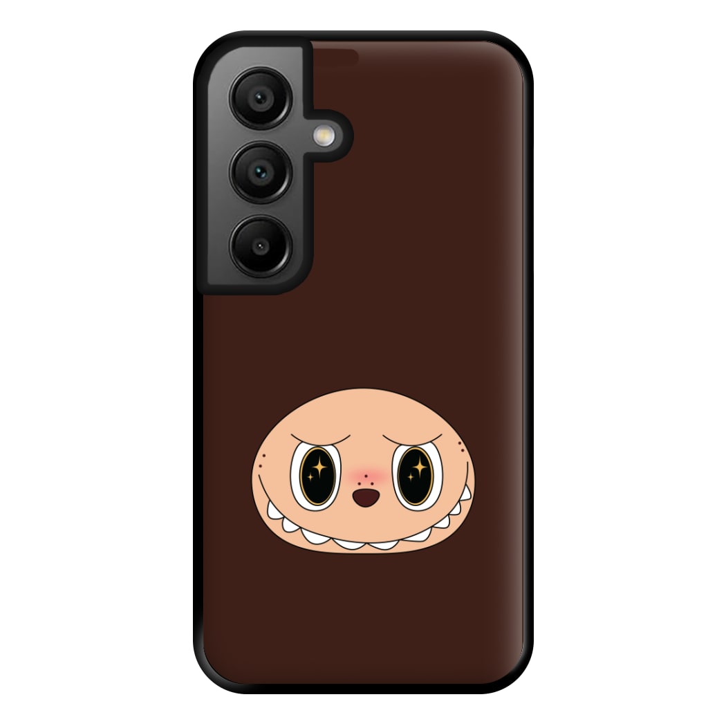 Cute Brown Monster Face Galaxy A56 Case