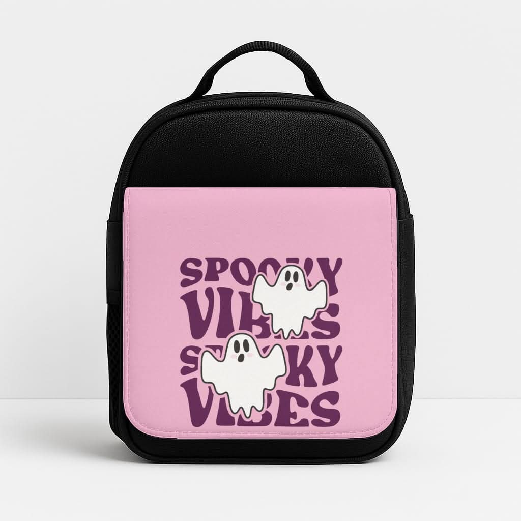 Spooky Vibes Pink Insulated Lunch Bag