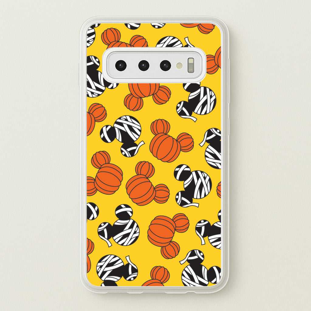 Pumpkin And Mummy Mouse Pattern Galaxy S10 Plus Case