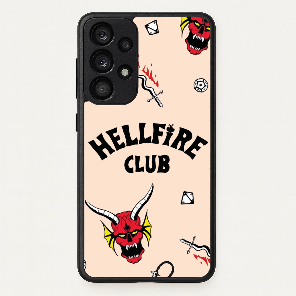 Hellfire Club Icons Collage Peach Galaxy A53 Case