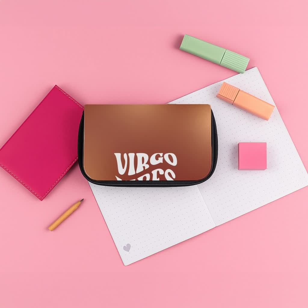 Virgo Vibes Gradient Zodiac Pencil Case