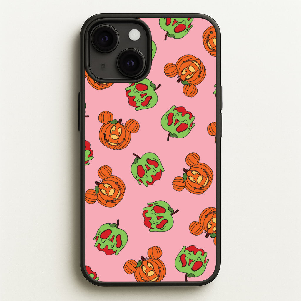 Pumpkin Mouse And Poison Apple Pattern iPhone 13 Case