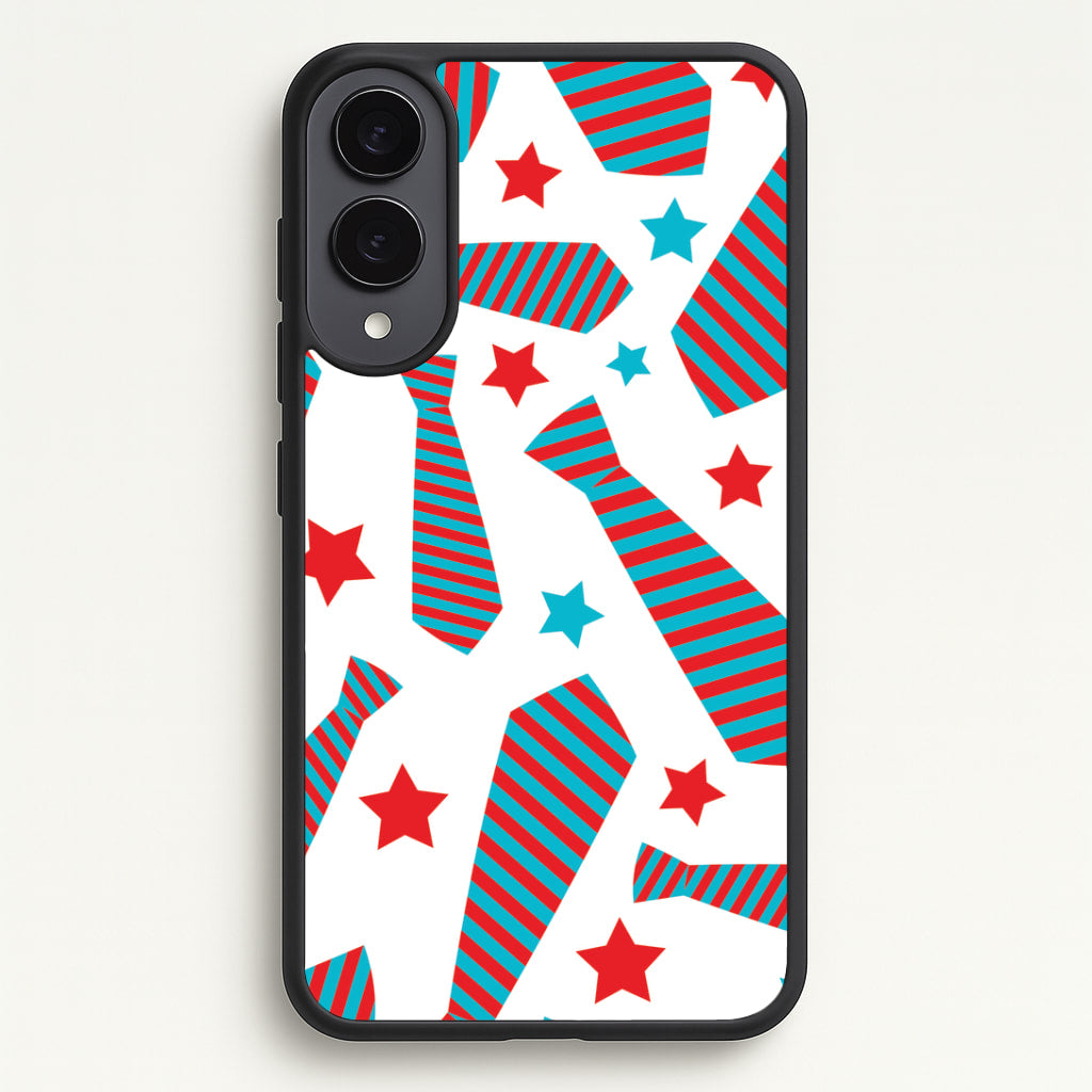 Tie And Stars Pattern Galaxy S25 Edge Case