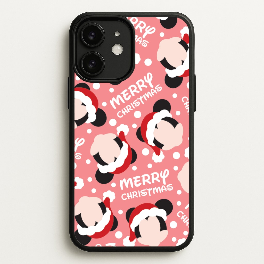 Merry Christmas Cartoon Mouse Pattern iPhone 11 Case