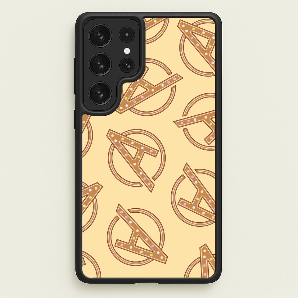 Superhero Team Gingerbread Pattern Galaxy S22 Ultra Case