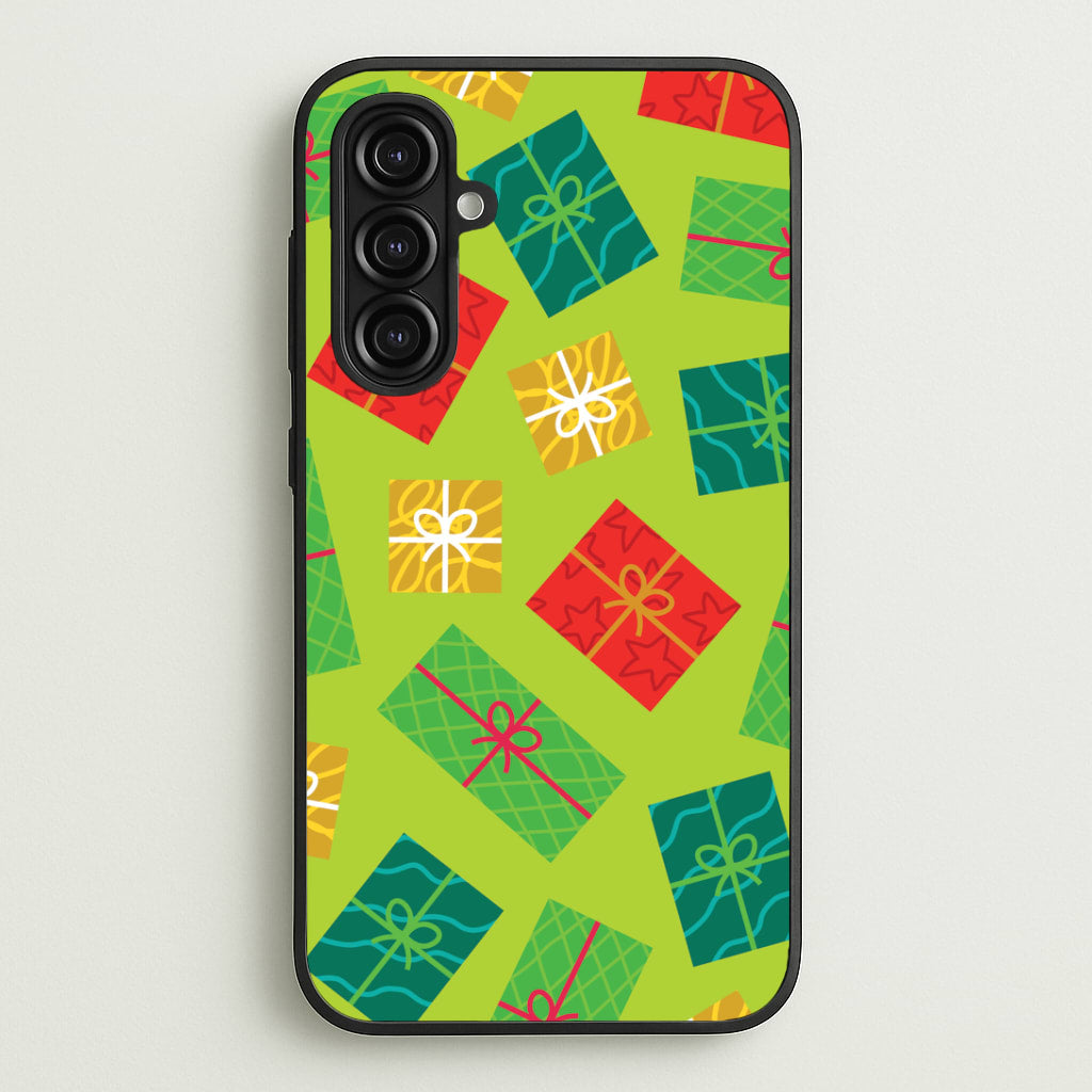 Colourful Abstract Christmas Presents Pattern Galaxy A16 Case