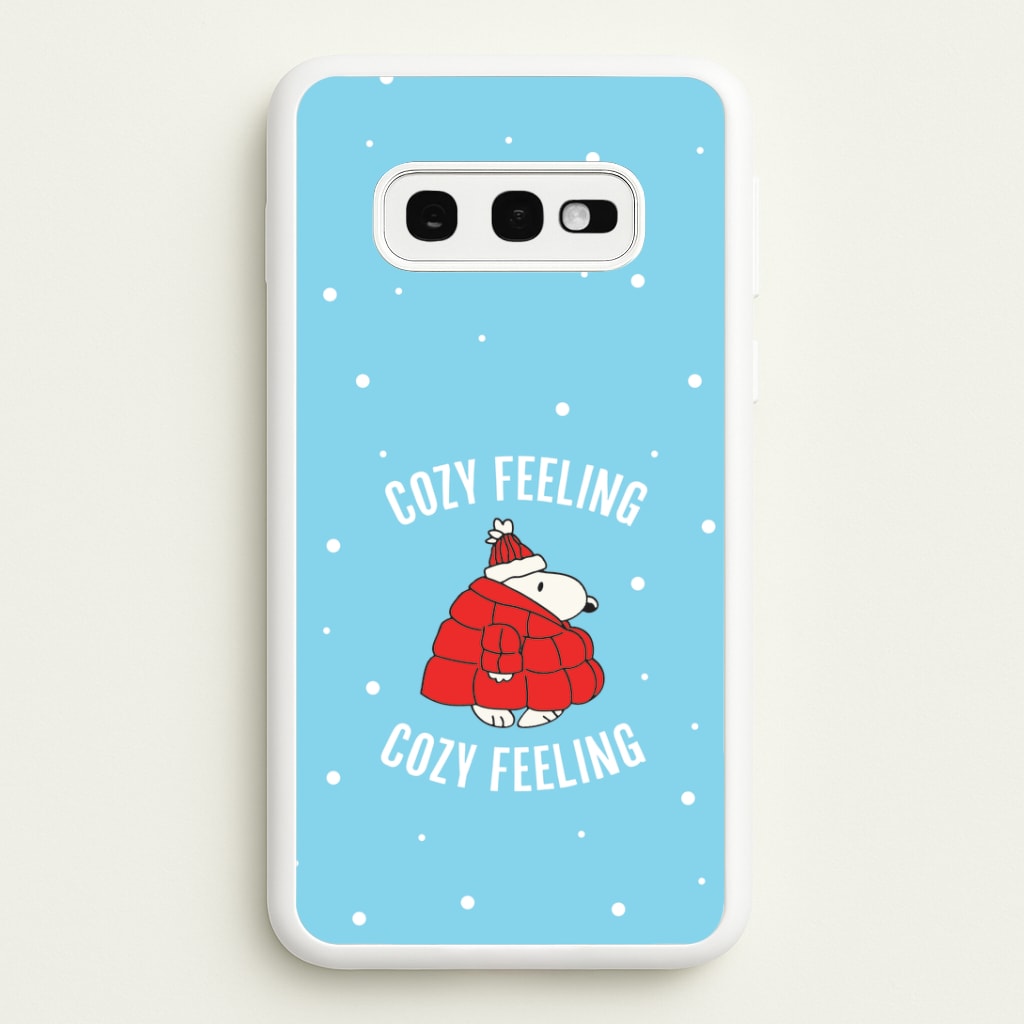 Cozy Feeling Cartoon Beagle Puffer Jacket Galaxy S10e Case