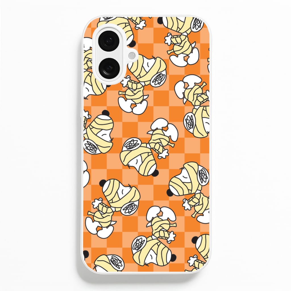 Mummy Cartoon Beagle Pattern iPhone 16 Plus Case