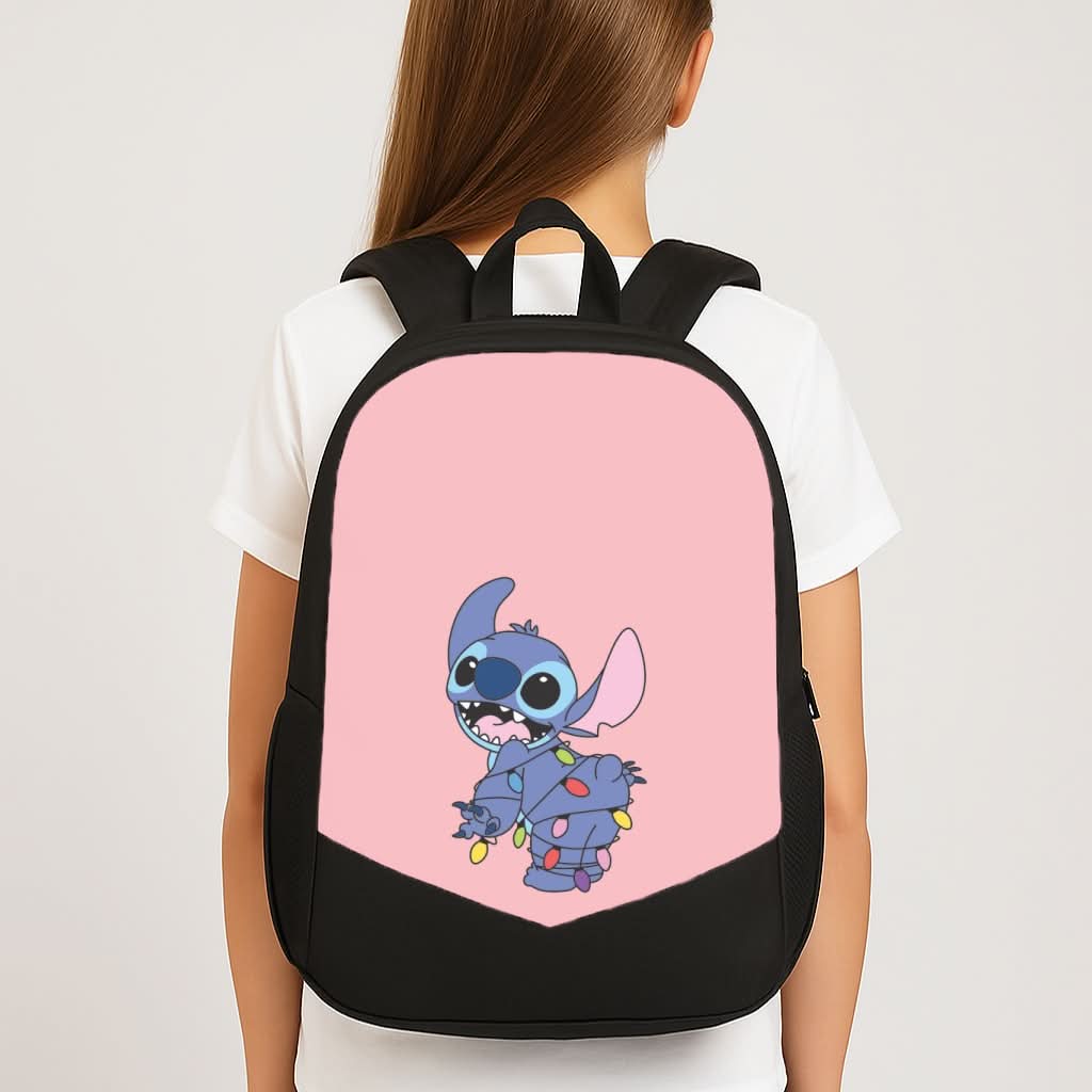 Cute Blue Alien Fairylights School Bag