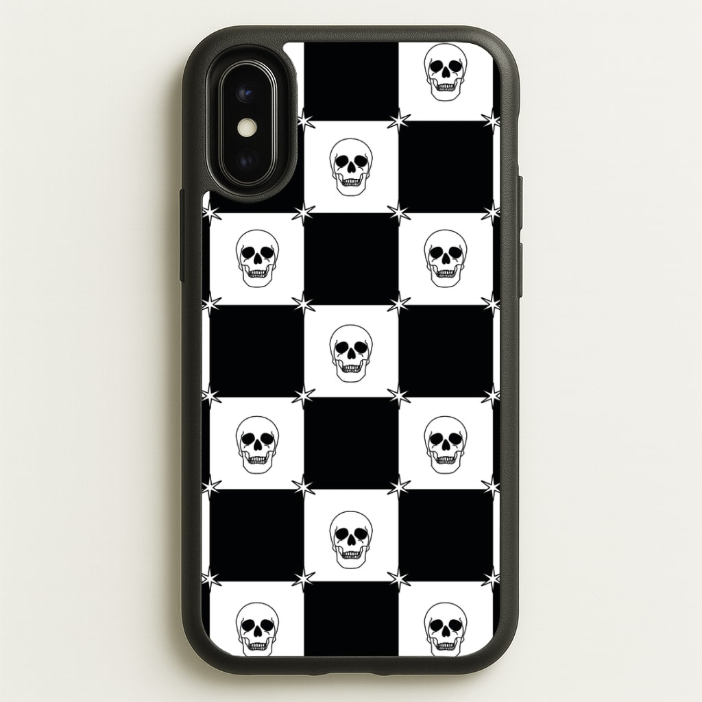Checkered Skulls Pattern iPhone X / XS Case