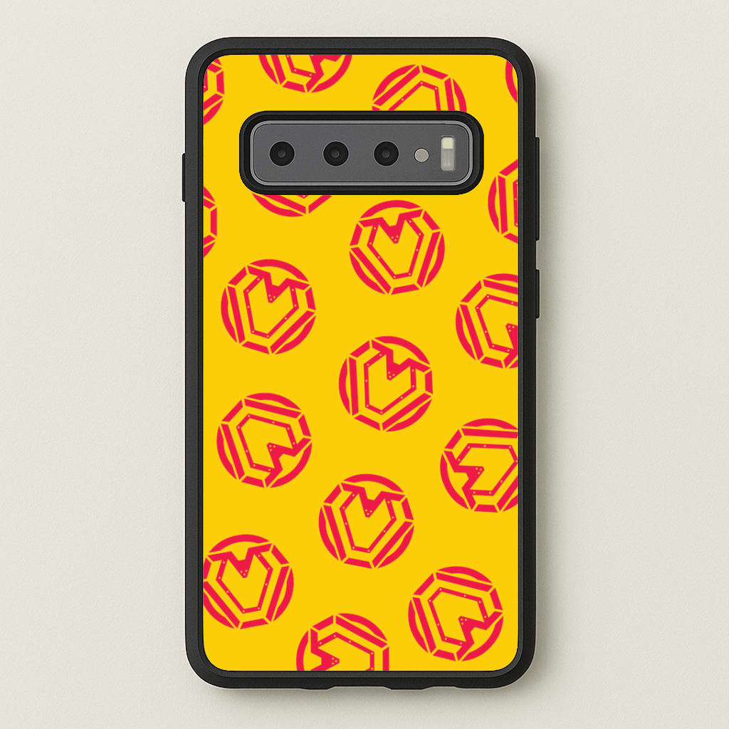 Metal Heart Pattern Galaxy S10 Case