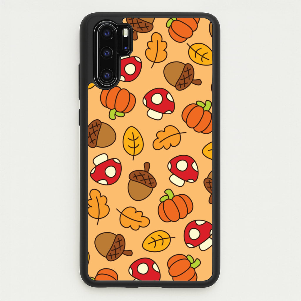 Cartoon Autumn Icons Pattern Huawei P30 Pro Case