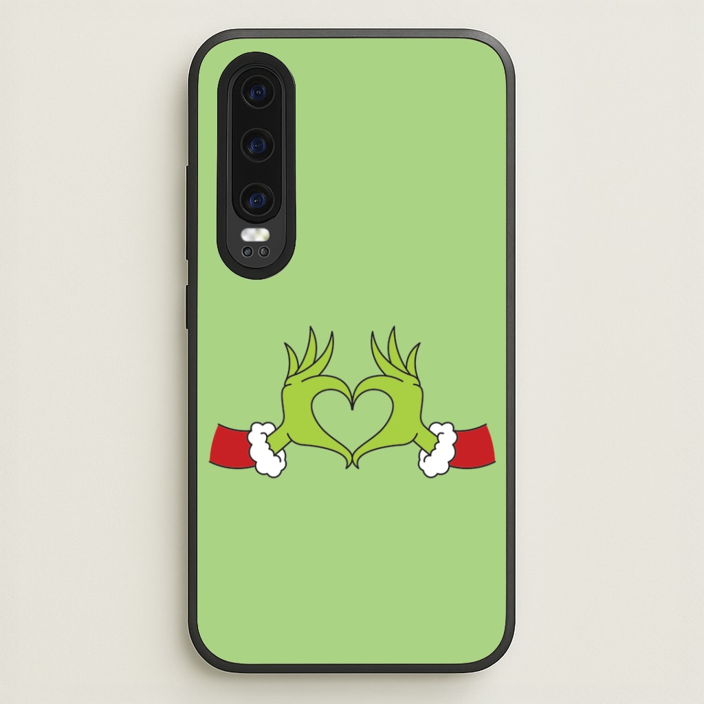 Christmas Green Heart Huawei P30 Case