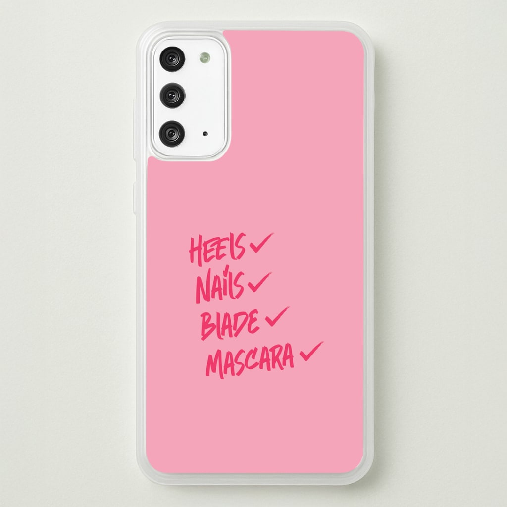 Heels, Nails, Blade, Mascara Galaxy Note 20 Case