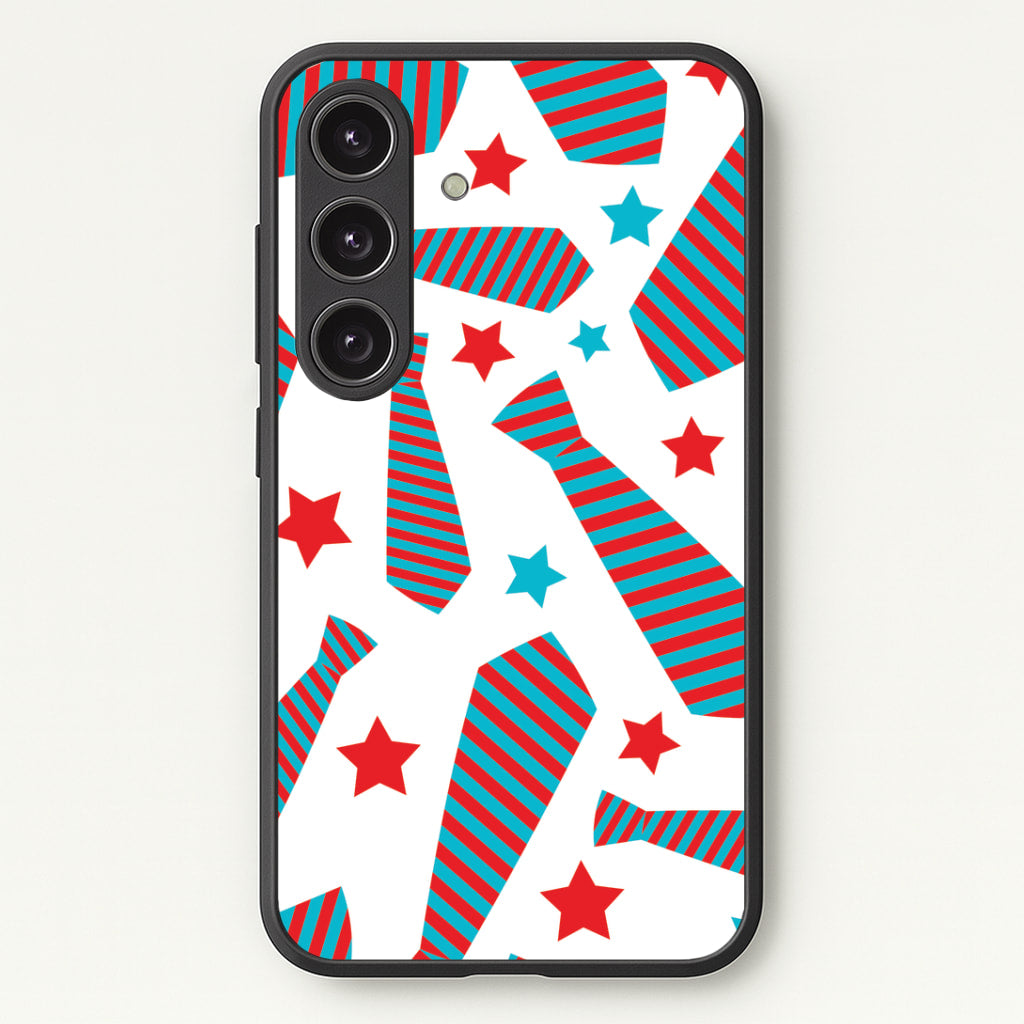 Tie And Stars Pattern Galaxy S25 Plus Case