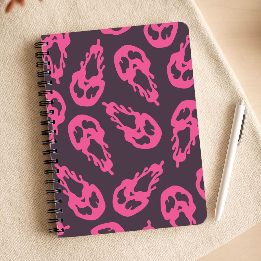 Trippy Ghost Face Pattern Notepad