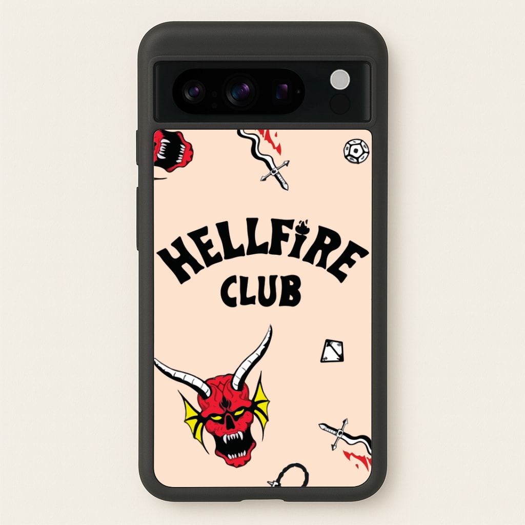 Hellfire Club Icons Collage Peach Google Pixel 8 Pro Case
