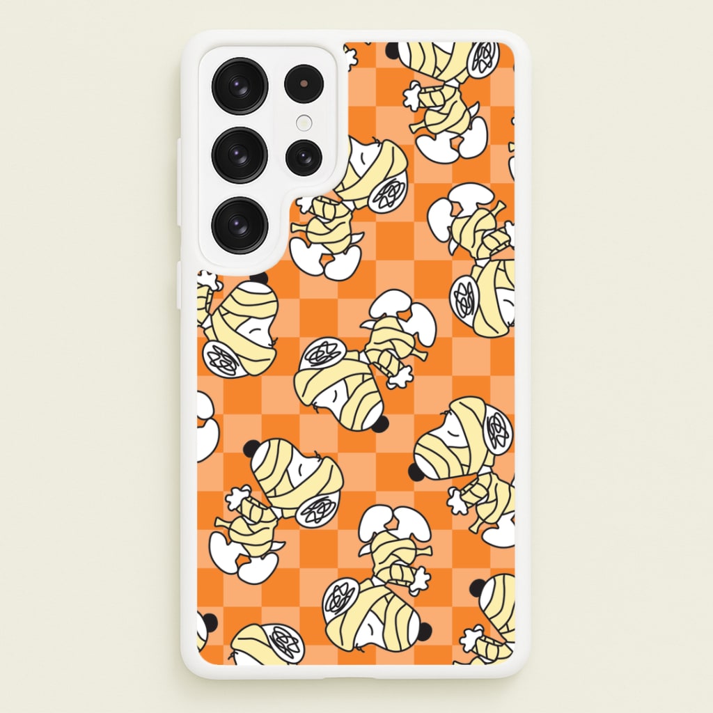 Mummy Cartoon Beagle Pattern Galaxy S22 Ultra Case