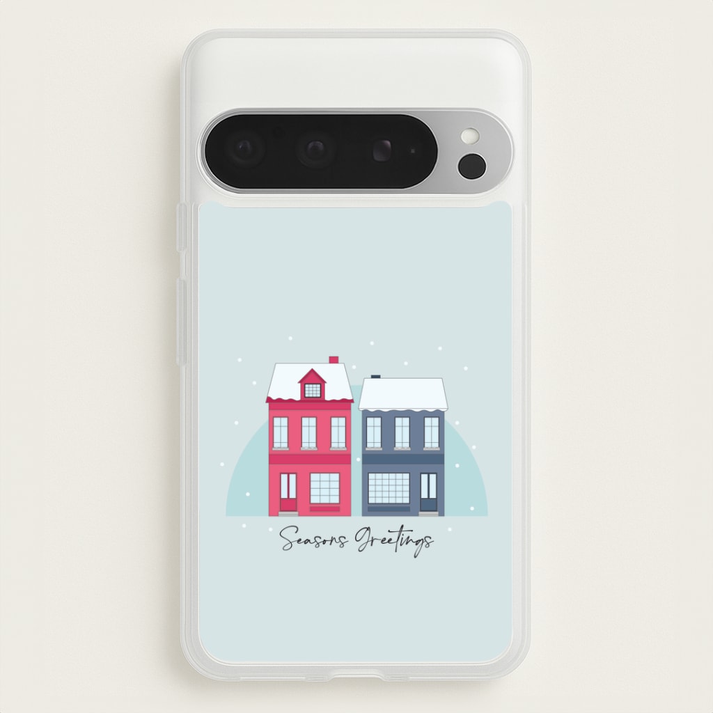 Seasons Greetings Winter Townhouses Google Pixel 9 Pro XL Case