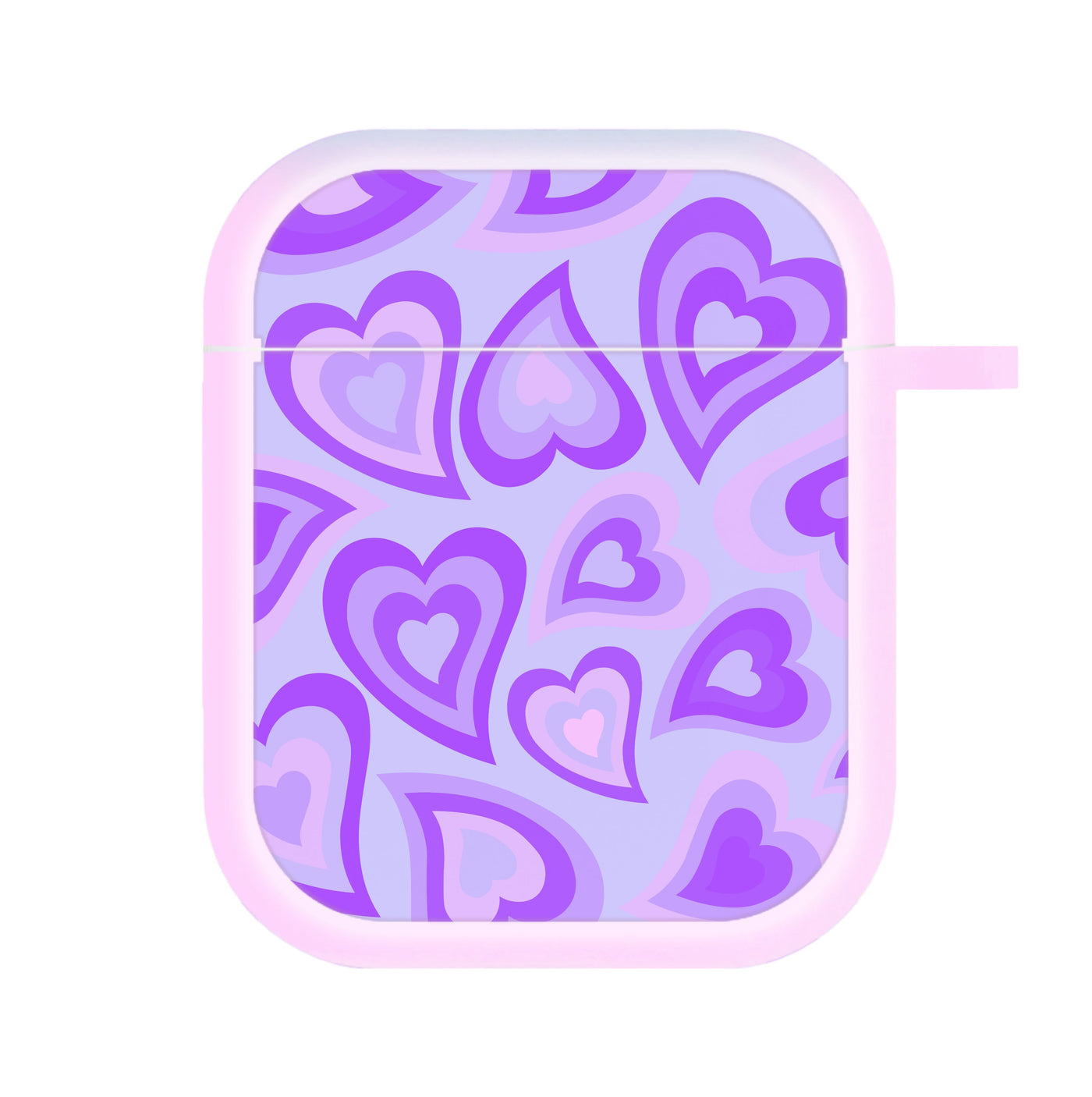Purple Hearts - Trippy Patterns AirPods Case