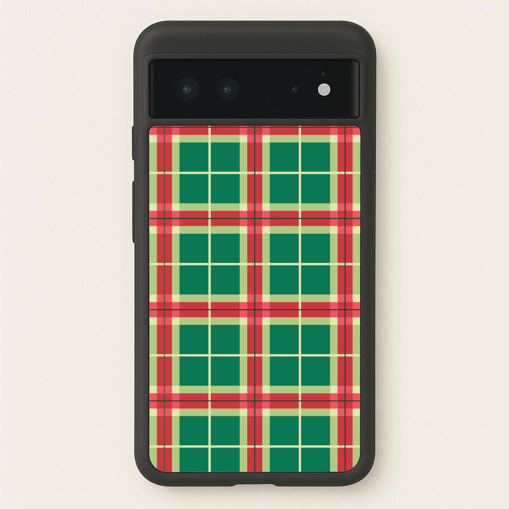 Red And Green Tartan II Christmas Pattern Google Pixel 6 Case