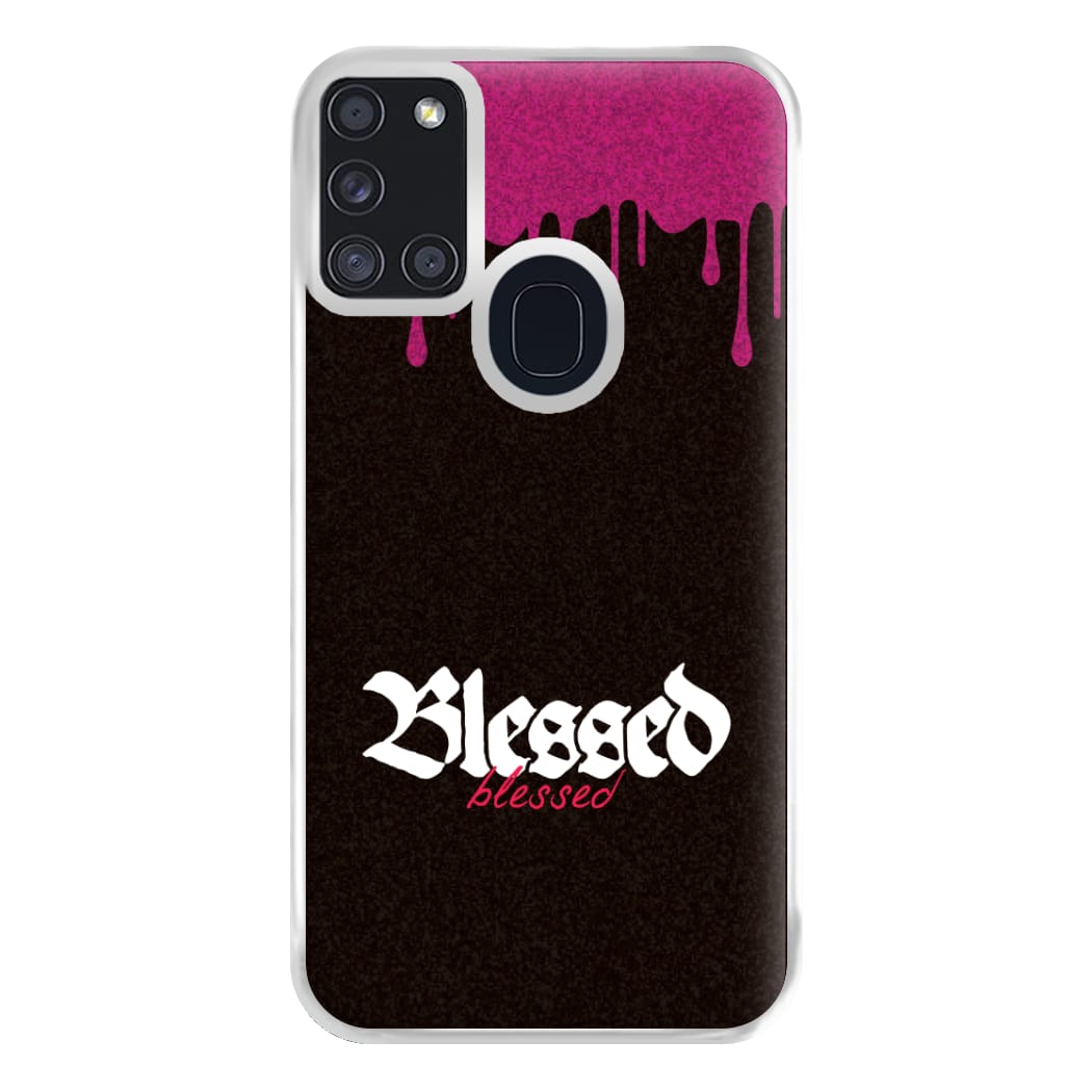Glitter Blessed Galaxy A21s Case