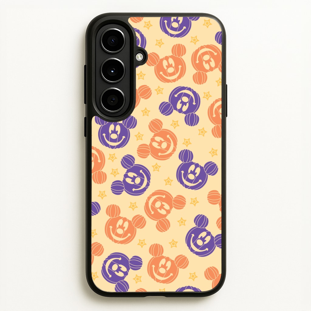 Pumkin Mouse And Stars Pattern Galaxy A56 Case