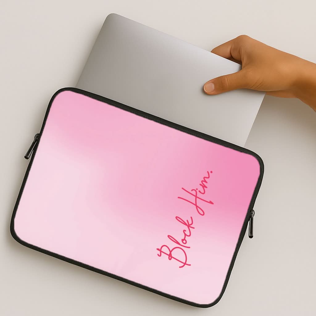 Block Him Pink Gradient MacBook Cover