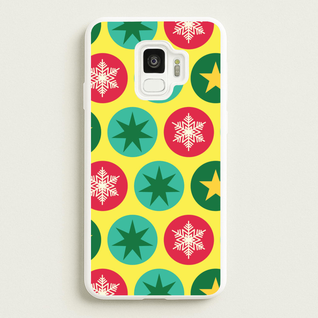 Colourful Abstract Baubles Christmas Pattern Galaxy S9 Case