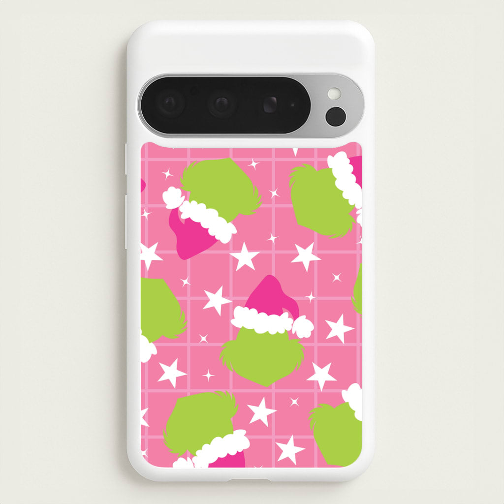 Pink Green Creature Xmas Pattern Google Pixel 9 Pro XL Case
