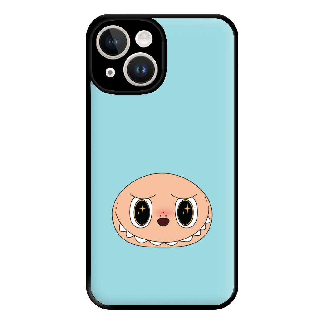 Cute Blue Monster Face iPhone 14 Case