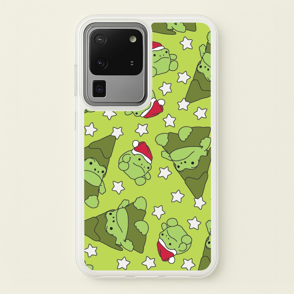 Christmas Frogs And Stars Plush Pattern Galaxy S20 Ultra Case