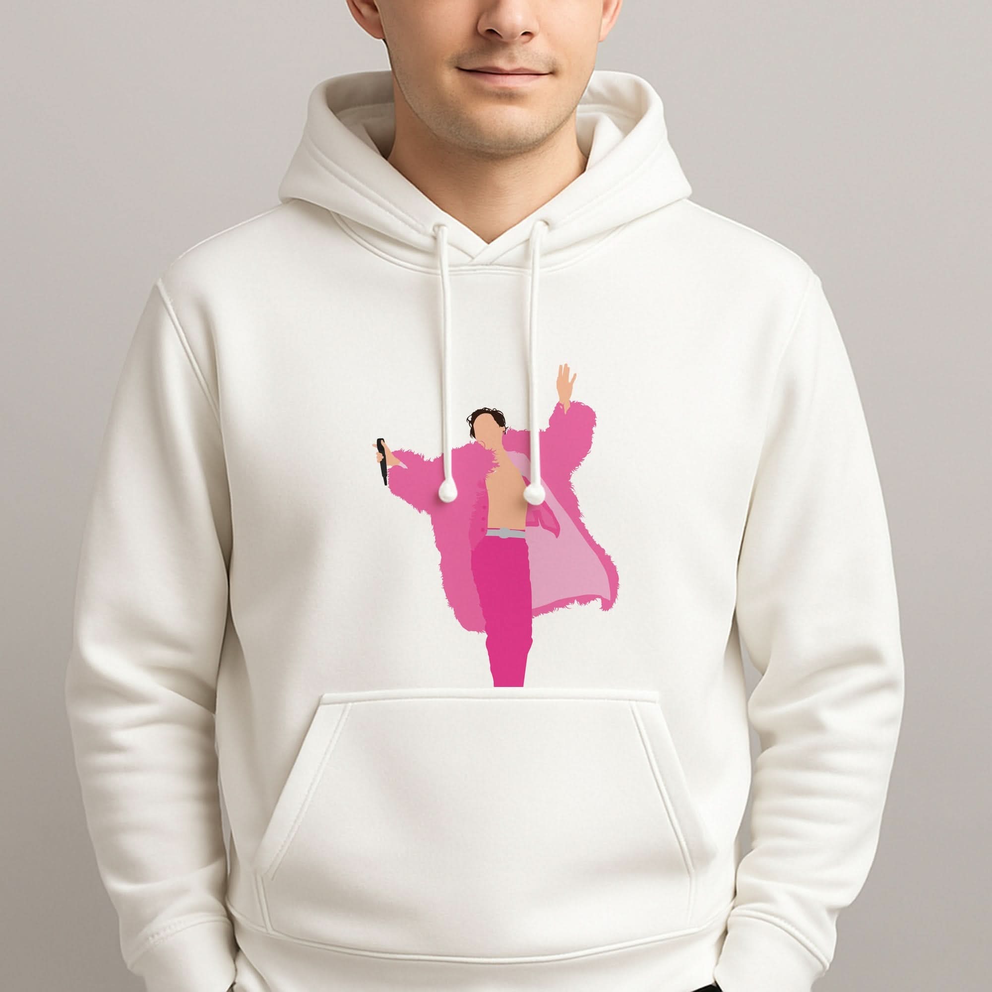 Harry Pink Coat Mens Hoodie